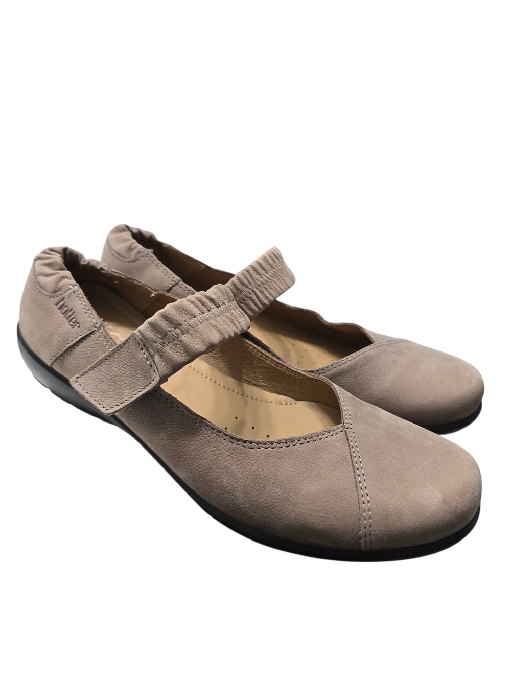 Hotter Alicia Comfortable Women's Mary Jane Flats - Beige - Size 9